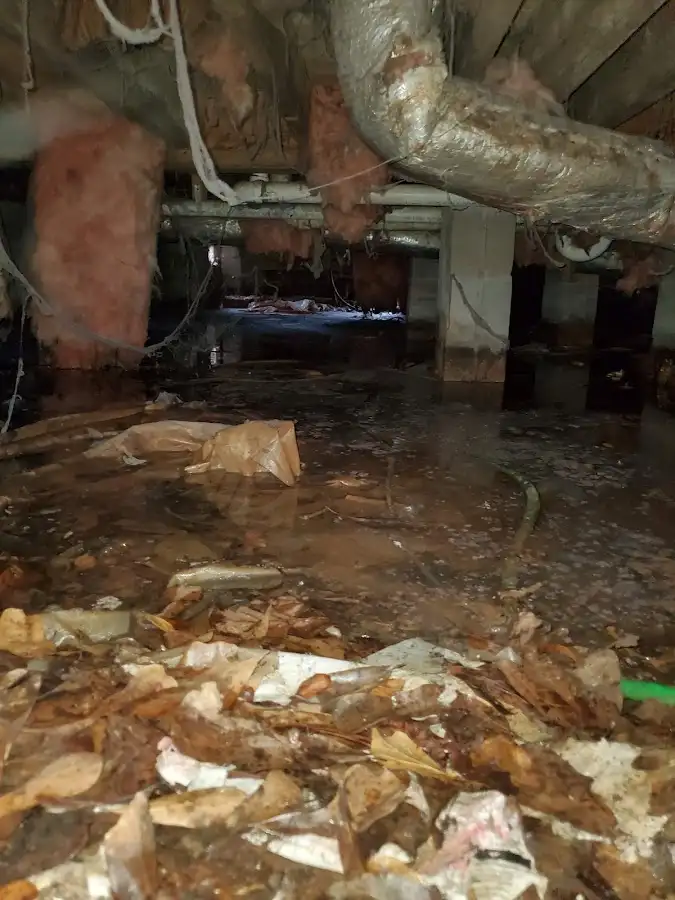Crawl space flood assessment for Commercial Water Damage Restoration in Waukee
